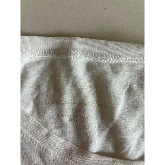 Lilly Pulitzer Womens White Embroidered Palm Tree Short Sleeve T Shirt Top XL - Picture 4 of 5